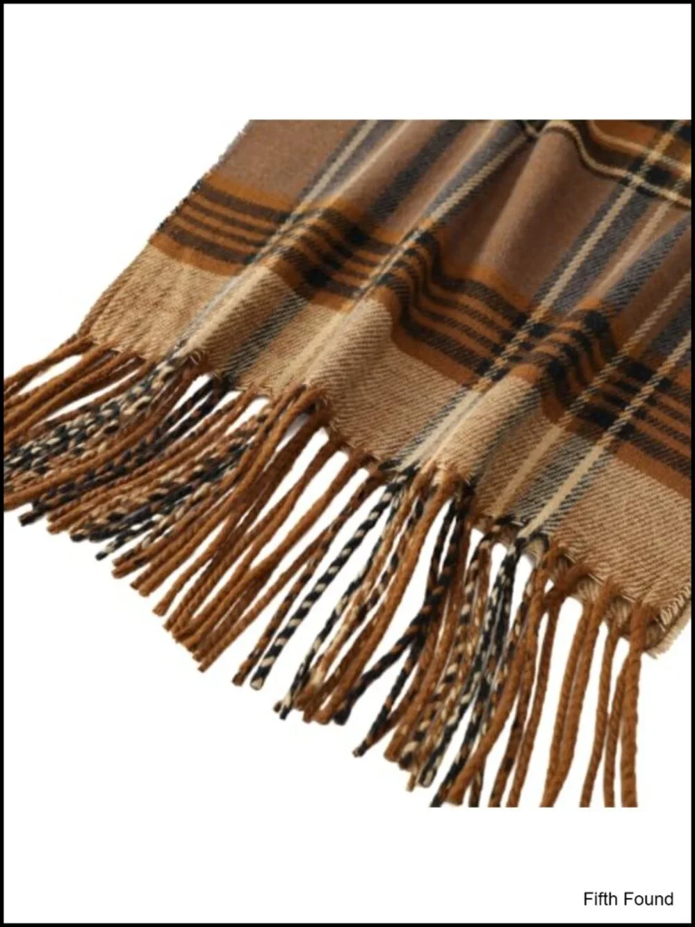 Unisex Tartan Plaid Winter Scarf Fringe Acrylic 71x11.8